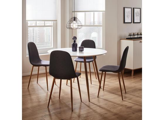 Jídelní Stůl John - bílá/barvy dubu, Moderní, kov/dřevo (110/76cm) - Modern Living Jídelní Stůl John - bílá/barvy dubu, Moderní, kov/dřevo (110/76cm) - Modern Living