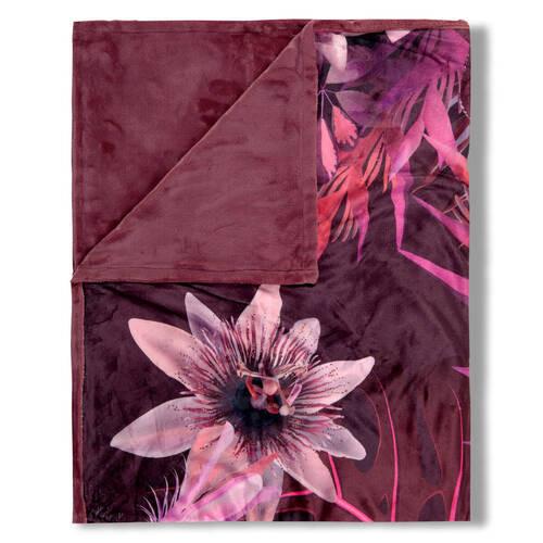 Plaid Farze Rot Bordeaux 130x160 Cm - Bordeaux/Rot, Trend, Textil (130/160cm)