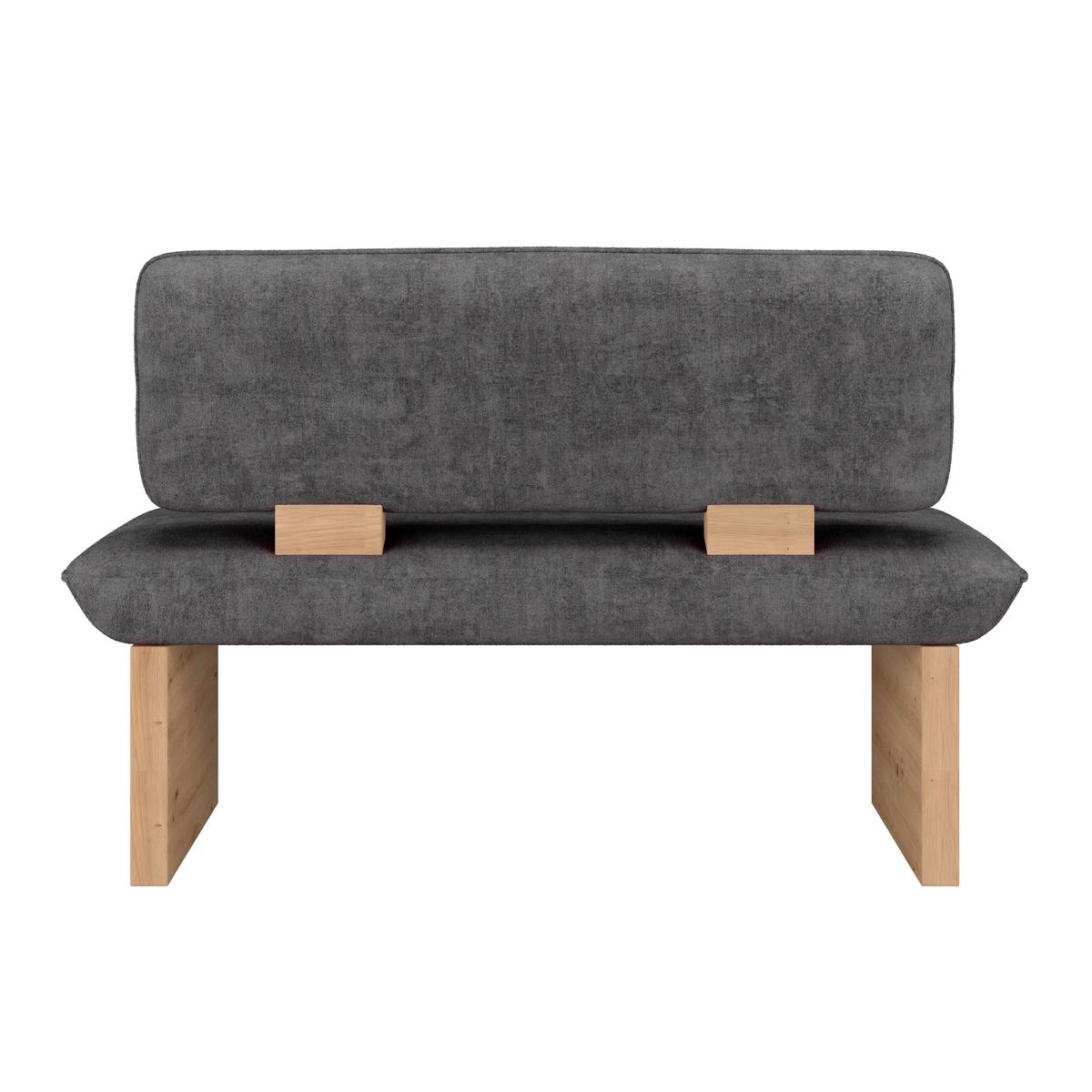 SITZBANK BELUNA II - Eichefarben/Schwarz, KONVENTIONELL, Holzwerkstoff/Textil (120/87/67cm) - James Wood