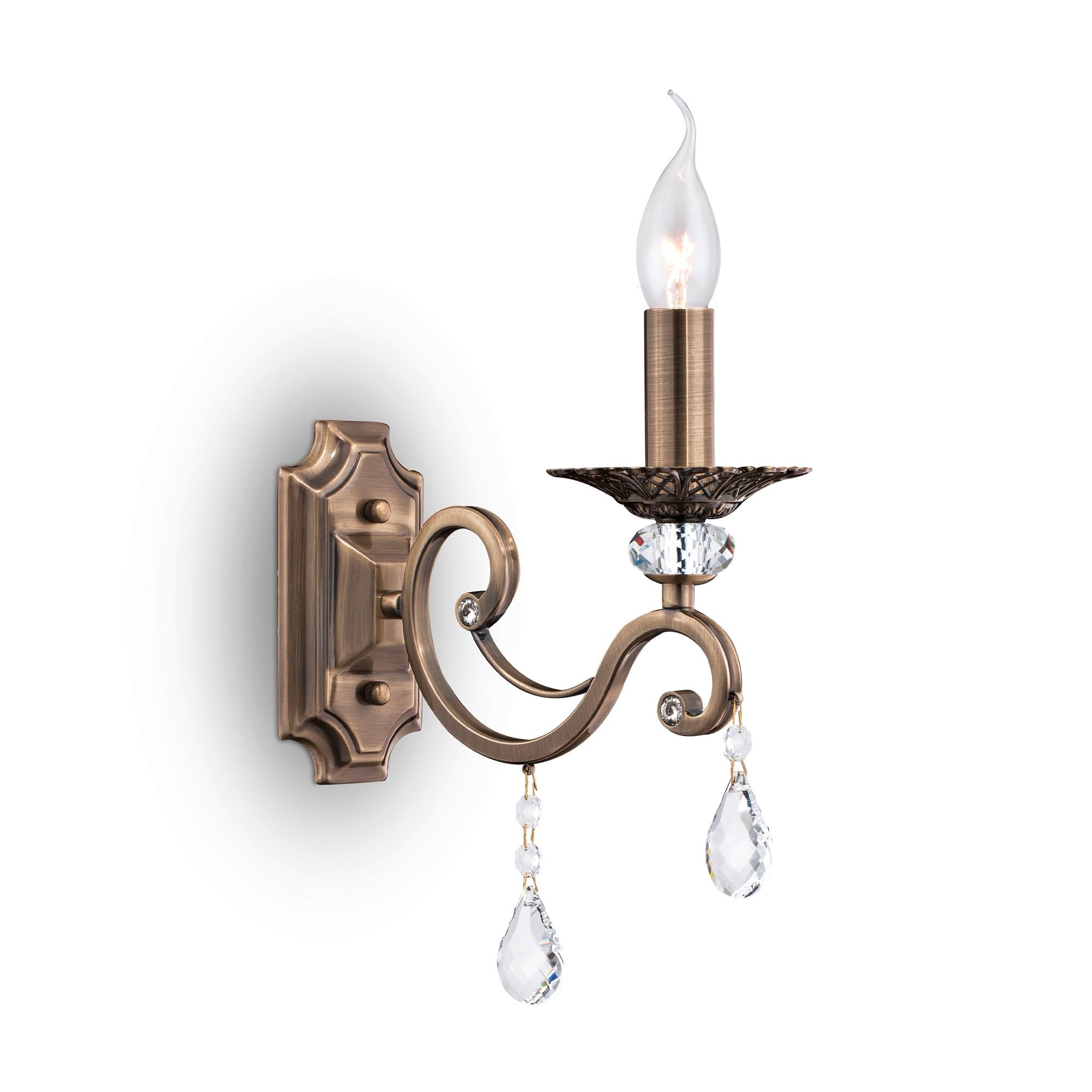 Wandleuchte Grace - Messingfarben, Trend, Glas/Metall (12/39/27cm) - MAYTONI