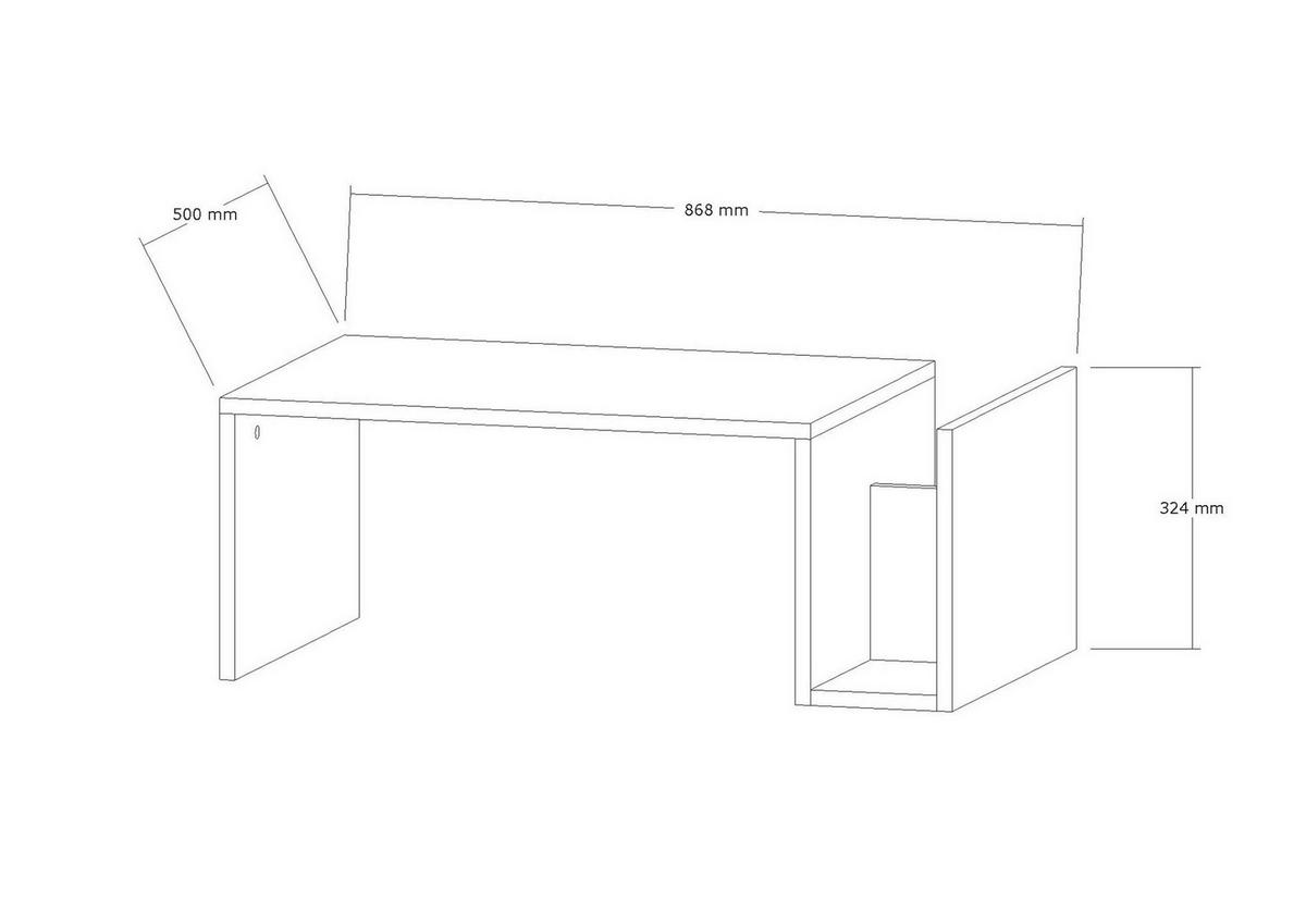 COUCHTISCH Mamoroptik B: 86,8cm - Multicolor, MODERN, Holzwerkstoff (86.8/32,4/50cm)