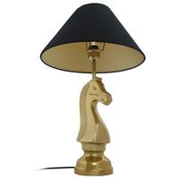 Tischleuchte Shah 100 Schwarz/goldfarben B: 14 Cm - Goldfarben/Schwarz, Basics, Textil/Metall (40/14/62cm) - Kayoom