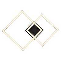 Led-deckenleuchte 672842 - Opal/Schwarz, Design, Kunststoff (48,8/35,3/6,4cm) - Globo