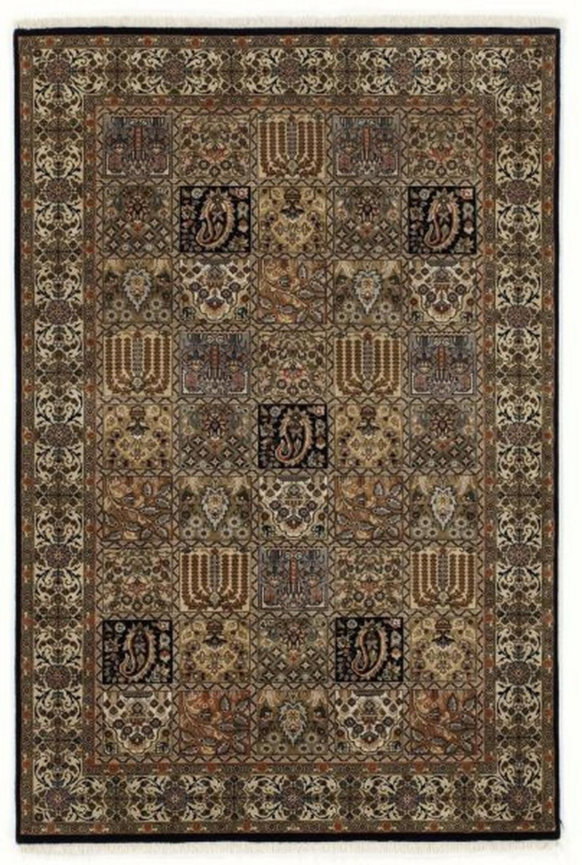 Orientteppich Vasuki Bakhtyari - Blau/Beige, Basics, Textil (65/90cm) - Cazaris