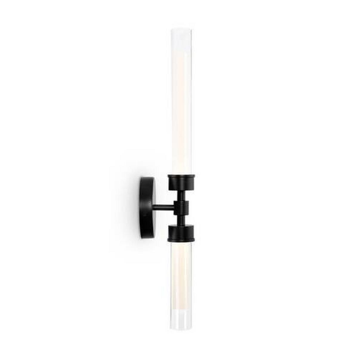 Wandleuchte Stelo - Transparent/Schwarz, Trend, Glas/Metall (56,6/12/10,8cm) - MAYTONI