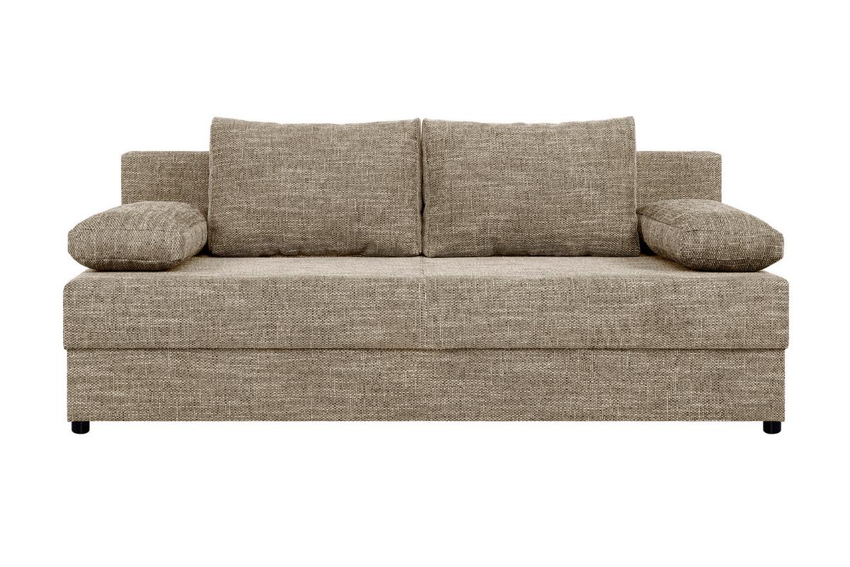 Schlafsofa Mega Cappuccino B: 190 cm - Schwarz/Cappuccino, Design, Holzwerkstoff/Textil (190/80/75cm) - P & B