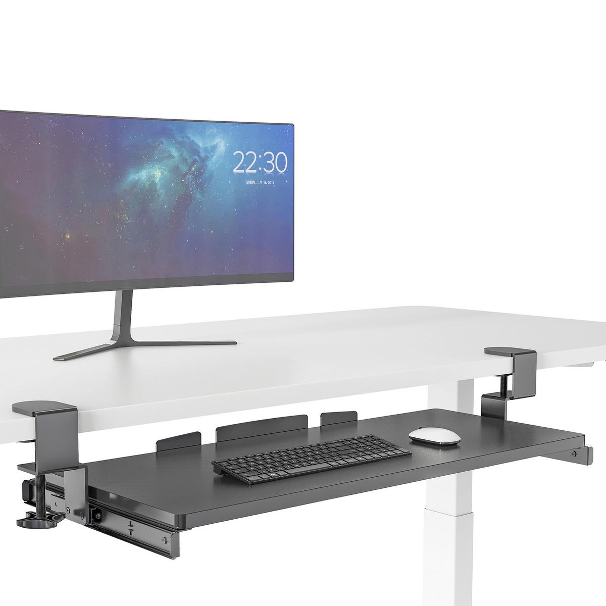 Tastaturauszug Schwarz B: 68 cm - Schwarz, MODERN, Holzwerkstoff (68/8/28cm) - MID.YOU