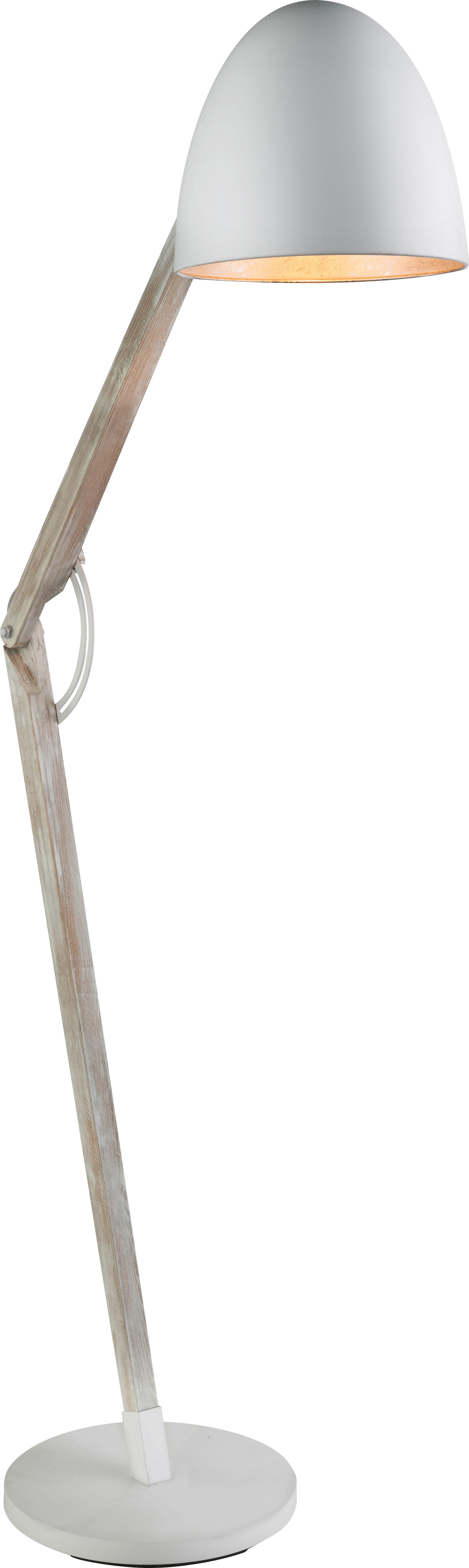 Stehleuchte Julia - Silberfarben/Hellgrau, MODERN, Holz/Metall (98/35/188cm)