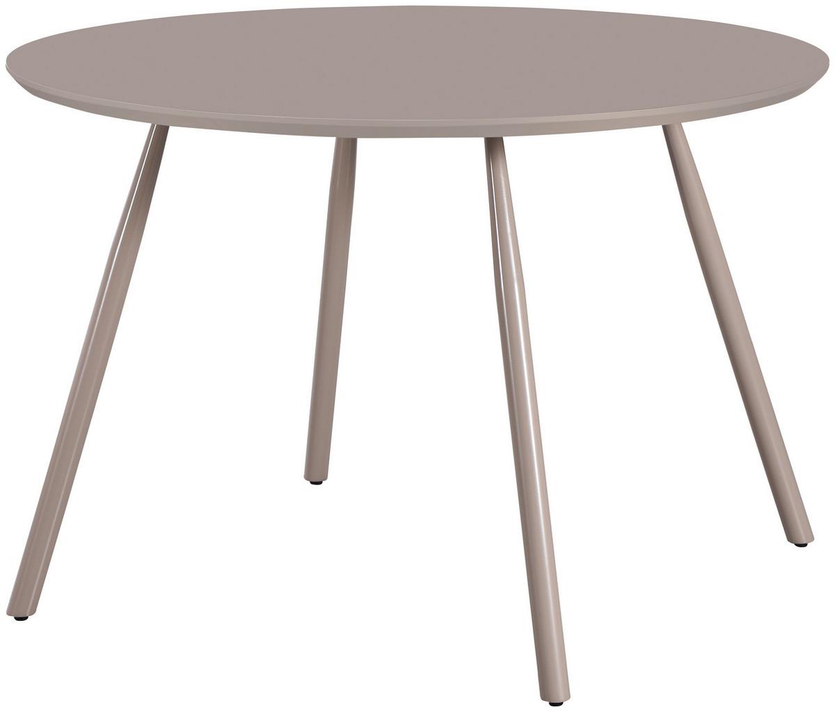 Jídelní stůl MILAN 110 - šedá/béžová, Lifestyle, kov/kompozitní dřevo (110/75cm) - Mömax