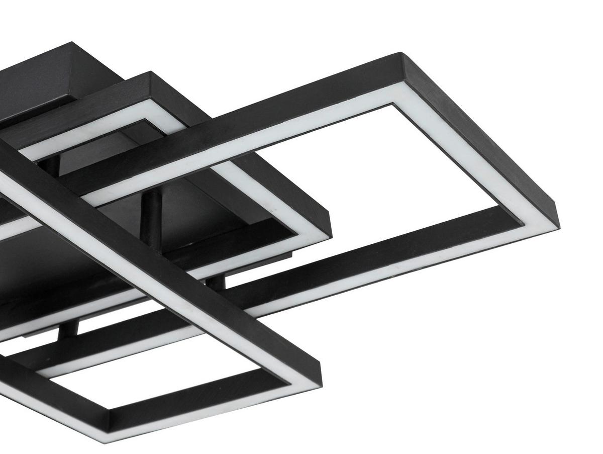 Led Mennyezeti Lámpa Savi - krómszínű/fekete, Modern, műanyag/fém (58/36/9,1cm) - Luca Bessoni