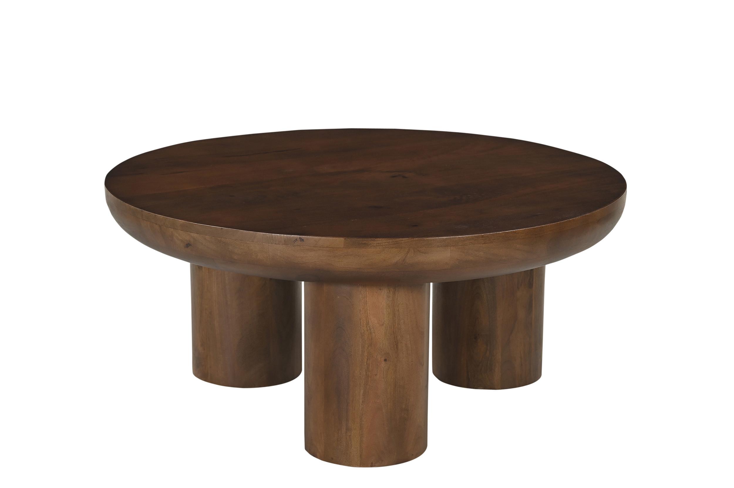 COUCHTISCH Mangoholz B: 90cm - Braun, Design, Holz (90/90/40cm) - MID.YOU
