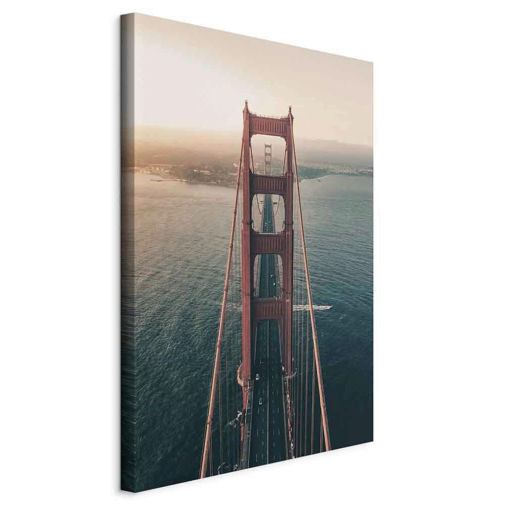 Leinwandbild Bridge Hellblau Kupferfarben B: 40 cm