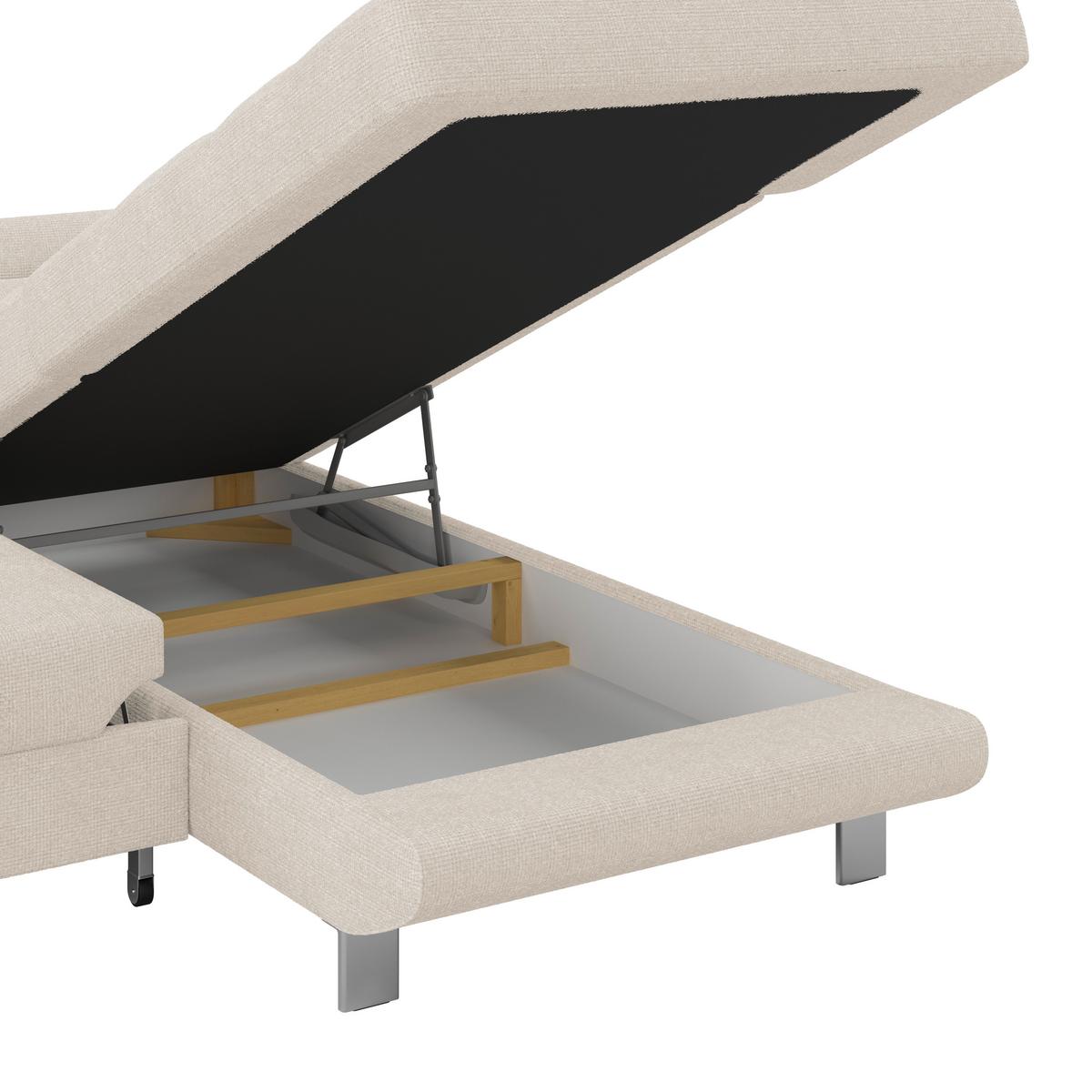 Ecksofa Savona - Perlmutt, MODERN, Textil (270/230cm) - Ondega