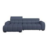 Ecksofa Fargo S Blau, B: 168cm - Blau/Schwarz, Trend, Textil (168/285cm)