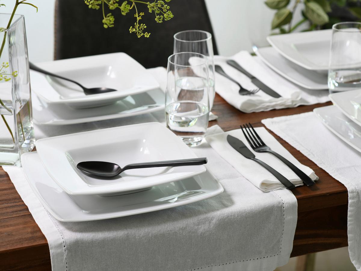 Tafelservice Victoria Porzellan 6 Personen - Weiß, Basics, Keramik - Creatable