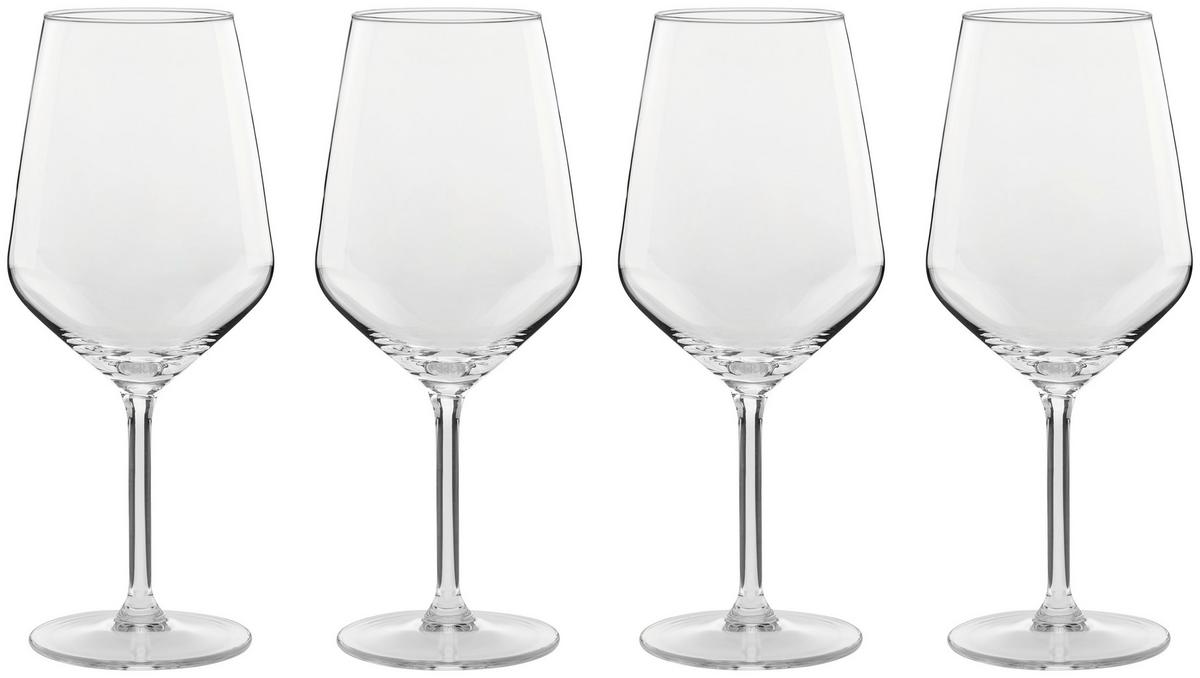 Rotweinglas Iskandar 4er-Set, Je ca. 530 ml - Klar, MODERN, Glas (0,53l) - Luca Bessoni