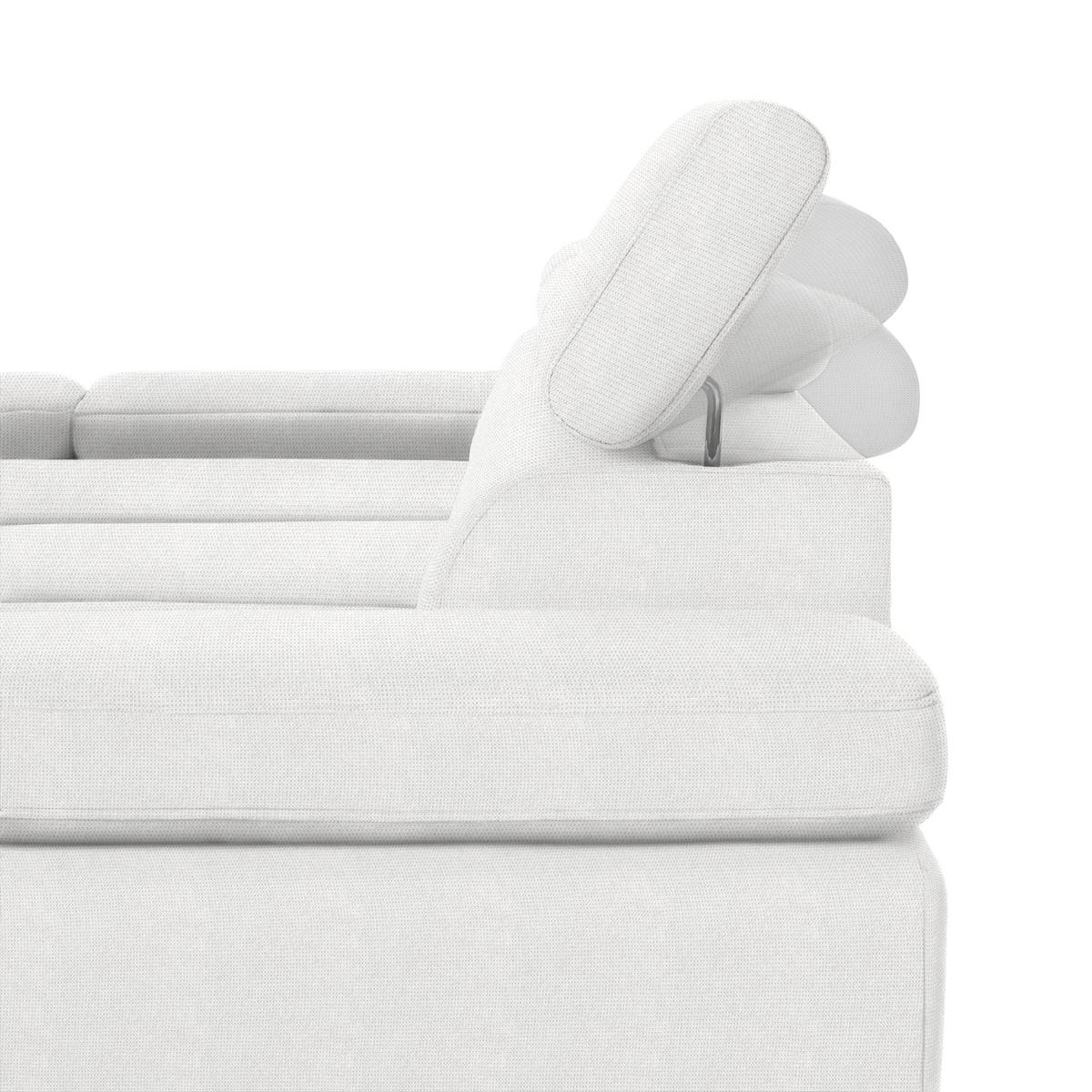 Rohová sedačka MILNA, pravá, écru - čierna/krémová, Modern, kov/drevo (277/90/189cm) - Mömax