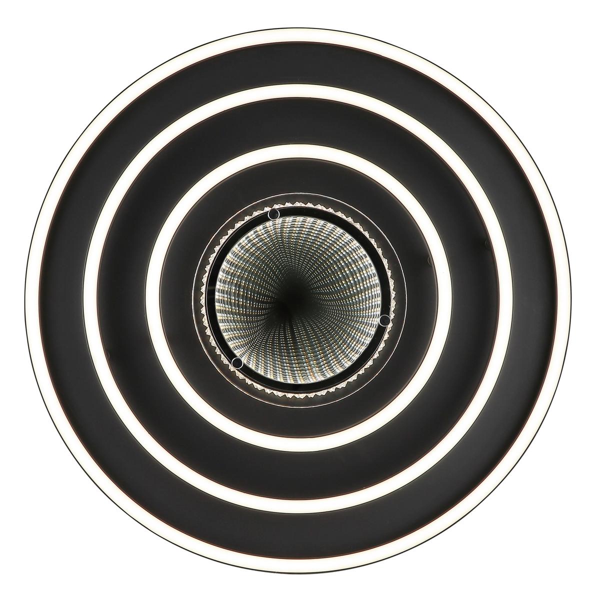 LED-Deckenleuchte Memory-Funktion - Schwarz/Weiß, Design, Kunststoff/Metall (72,2/51,7/10cm) - Globo