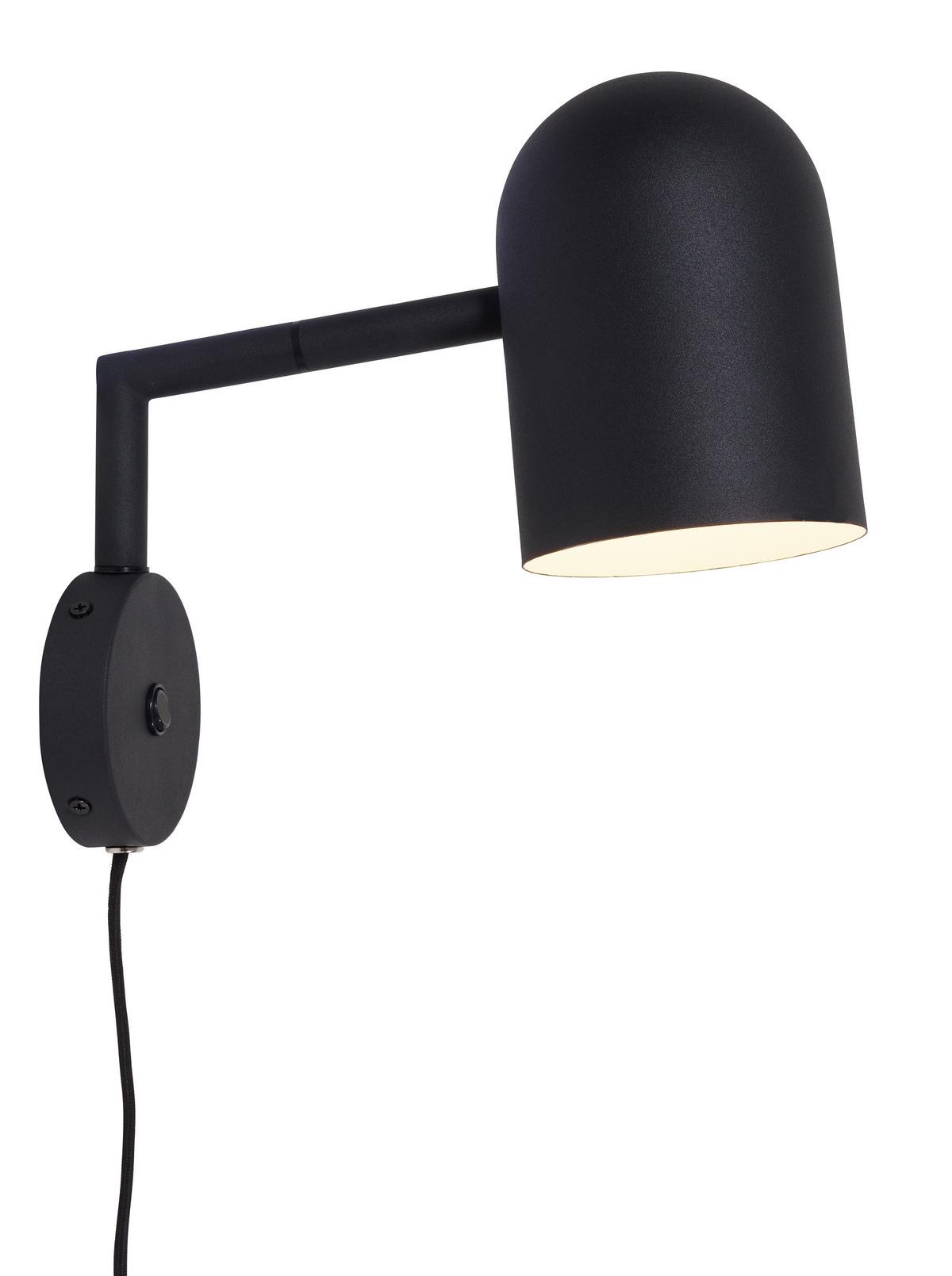 Wandleuchte Marseille 1-Flammig drehbar - Schwarz, Design, Metall (33/15/33cm) - It's about Romi