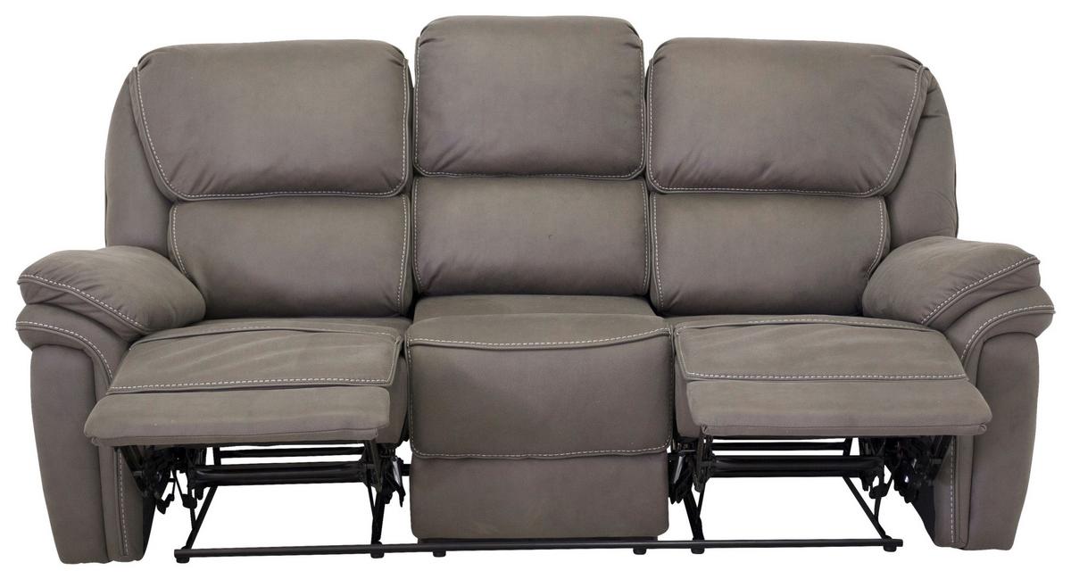 3-Sitzer-Sofa Saranda - Grau, Design, Textil/Metall (206/96/98cm) - Livetastic