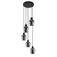 ZÁVESNÉ SVIETIDLO FLORIAN - čierna, Design, kov/sklo (150/13.5cm)
