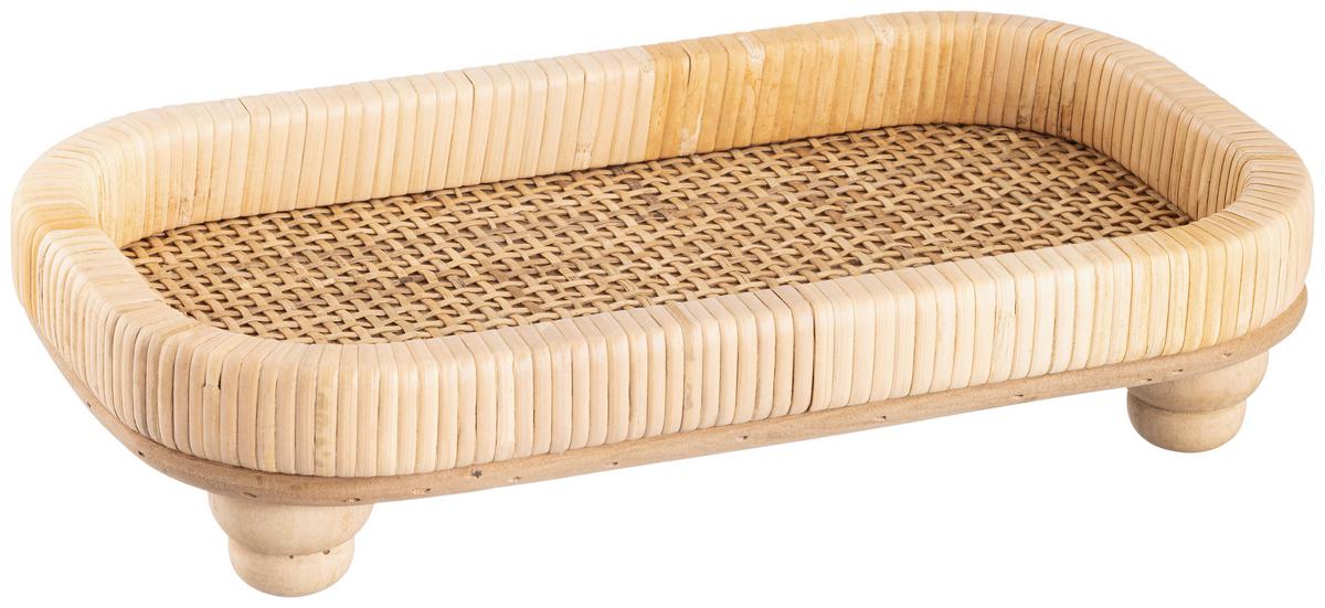 Dekotablett Mariam - Naturfarben, KONVENTIONELL, Holz/Holzwerkstoff - Luca Bessoni