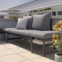 ZAHRADNÍ LAVICE ZALE - antracitová, Moderní, kov/textil