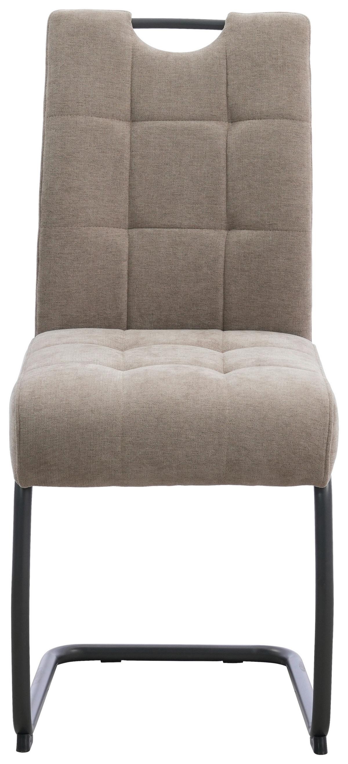 Schwingstuhl Vilnius Dunkelgrau/Beige B: 44 cm - Dunkelgrau/Beige, MODERN, Textil/Metall (44/95/61cm) - MID.YOU