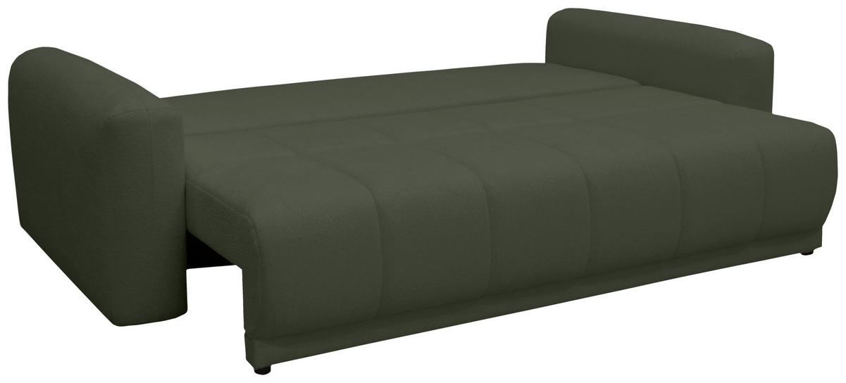 Schlafsofa Supra, Grün B: 245 Cm - Schwarz/Grün, Design, Holz/Textil (245/90/117cm) - MID.YOU
