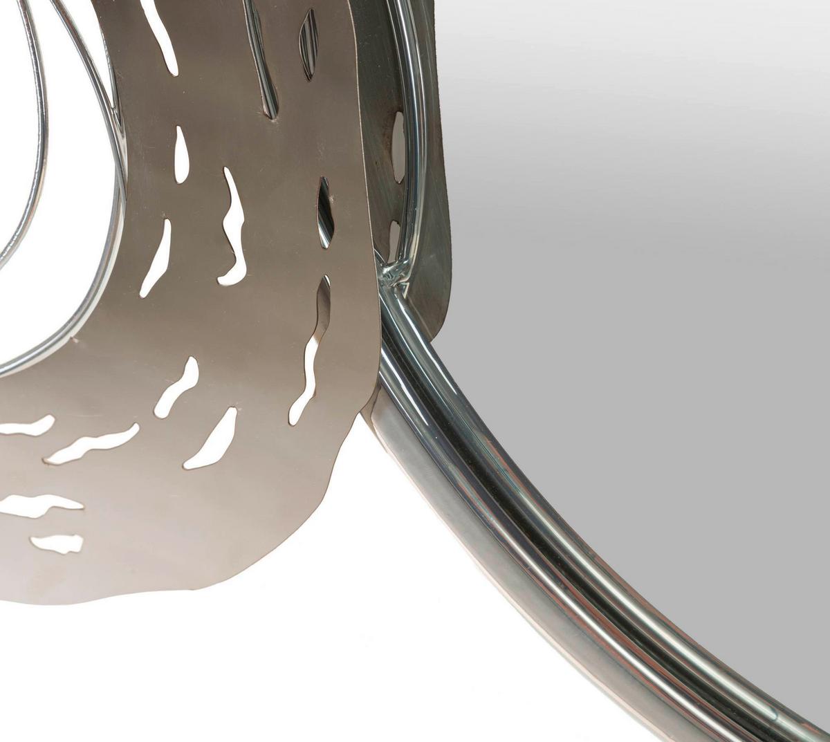 Wanddeko Hop With Mir Chromfarben B: 106 cm - Chromfarben, Basics, Glas/Holzwerkstoff (106/48/3.80cm)