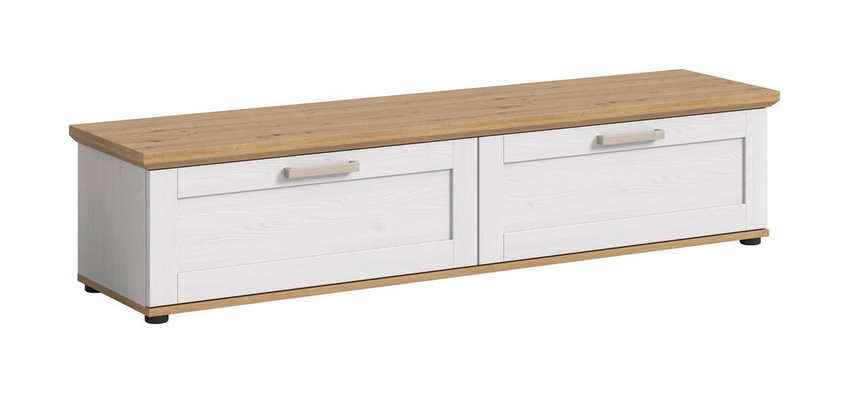 LOWBOARD Verona Lärchefarben B: 164cm - Lärchefarben/Schwarz, Design, Holzwerkstoff (164/37/40cm) - Livetastic