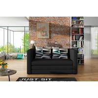 Schlafsofa Neva Anthrazit, B: 132 Cm - Anthrazit/Schwarz, Design, Textil (132/62/70cm) - MID.YOU