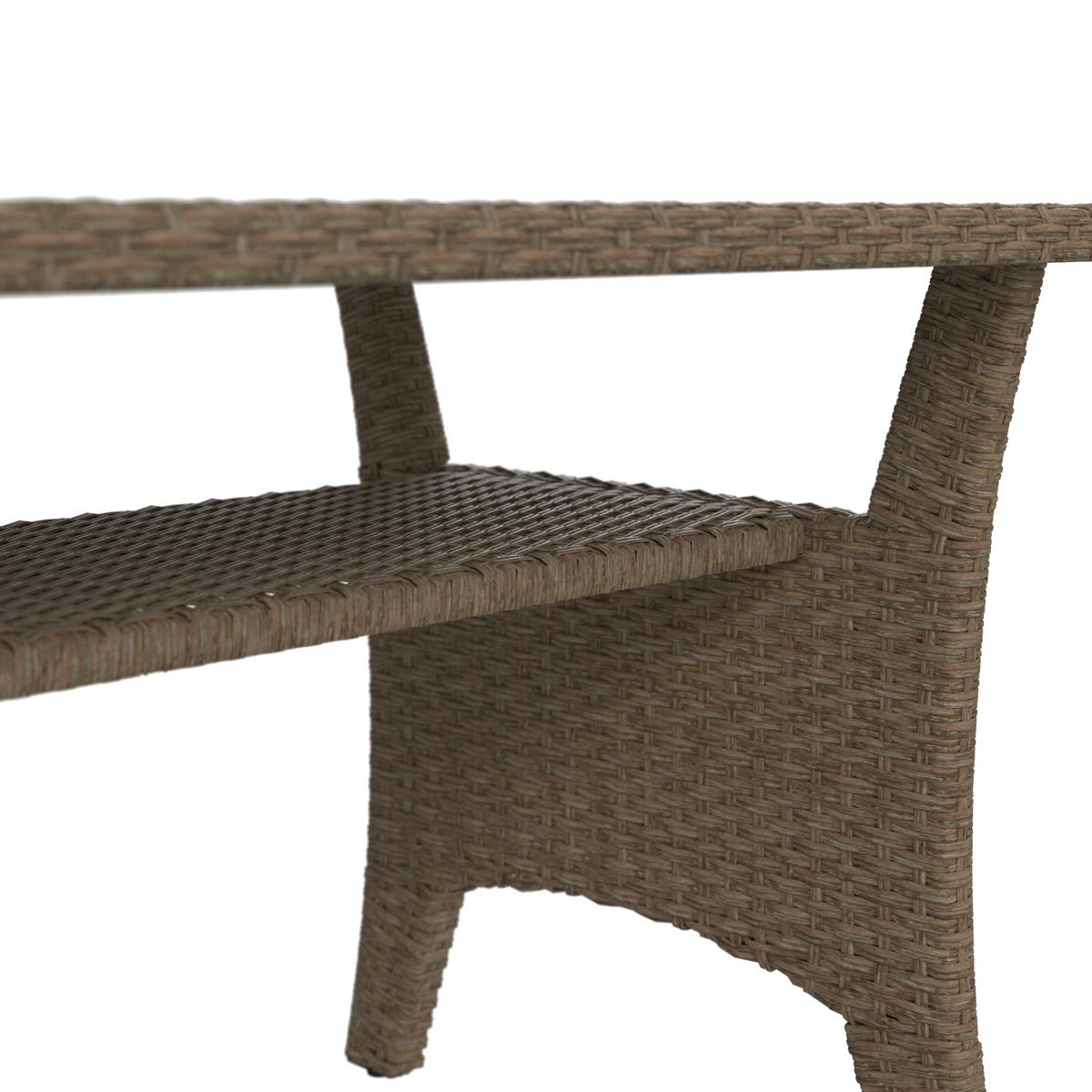 Lounge-garnitúra Porto-Multi - világosbarna/szürke, Modern, műanyag/textil (237/190/73.5cm) - Beldano