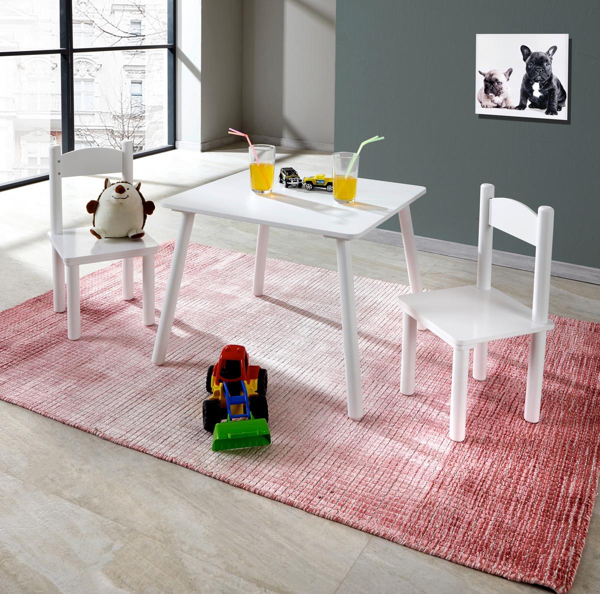 Kindersitzgruppe Bambini Weiß 3-Tlg. - Weiß, MODERN, Holz/Holzwerkstoff - P & B