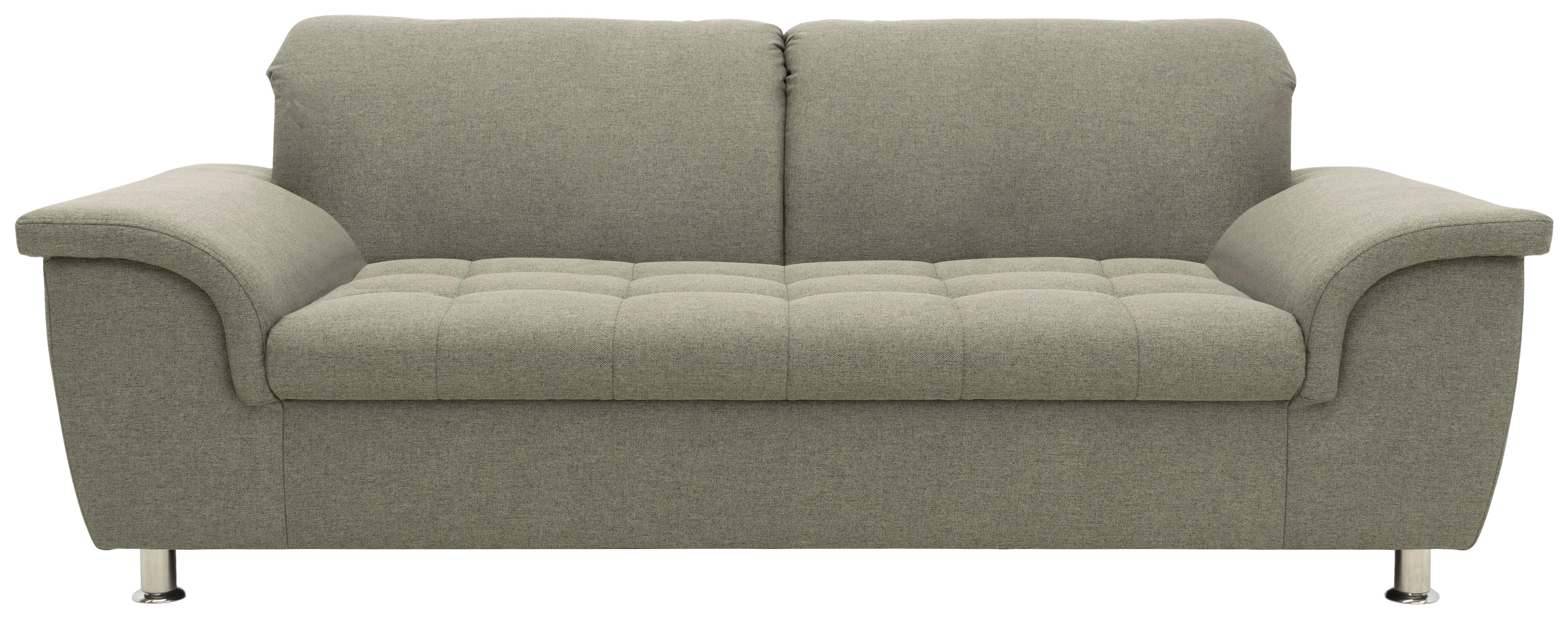 2-Sitzer-Sofa Franzi Silberfarben Webstoff