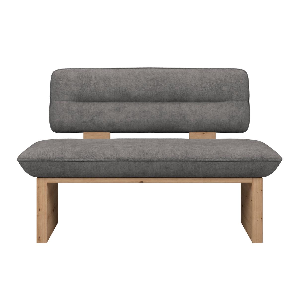 SITZBANK BELUNA II - Eichefarben/Grau, KONVENTIONELL, Holzwerkstoff/Textil (120/87/67cm) - James Wood