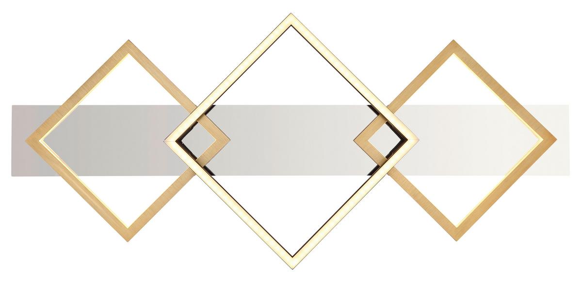 Led-deckenleuchte 67847-32 - Goldfarben/Opal, Design, Kunststoff/Metall (78/35,5cm) - Globo