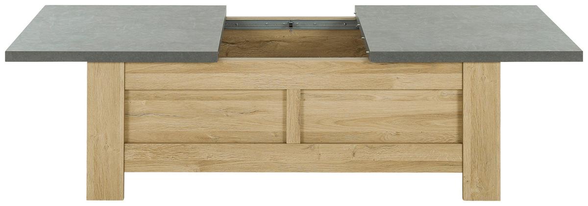 Couchtisch Couchtisch 329 - Eichefarben/Grau, MODERN, Holzwerkstoff (137/70/49cm) - MID.YOU
