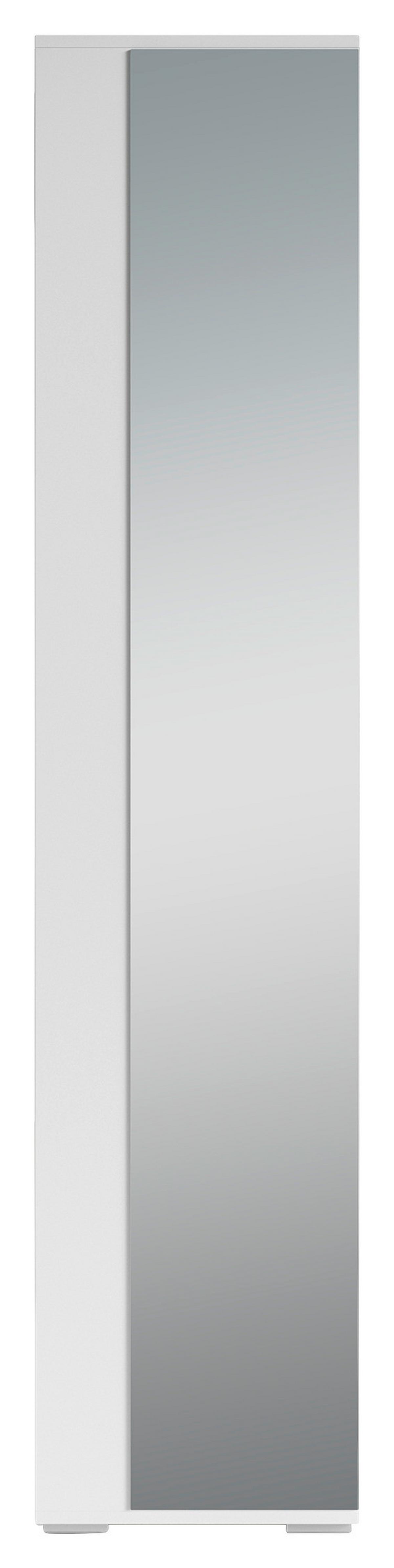 GARDEROBENSCHRANK Ben B: 40cm Weiß - Weiß, MODERN, Glas/Holzwerkstoff (40/184/35cm) - MID.YOU