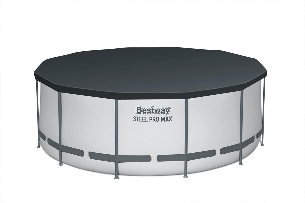 Pool Martina - Blau/Hellgrau, KONVENTIONELL, Kunststoff/Metall (366/122cm) - Bestway