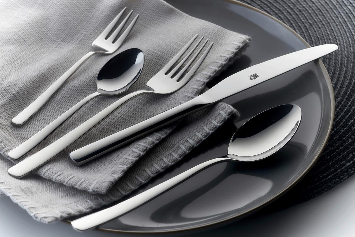 Besteckset 60tlg. Edelstahl 18/10, 60tlg. - Edelstahlfarben, Basics, Metall - GSW