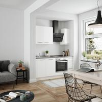 KÜCHENLEERBLOCK TOUCH HIGH - LINE, H1 RECHTS - Weiß/Grau, MODERN, Holzwerkstoff (180cm) - Nobilia