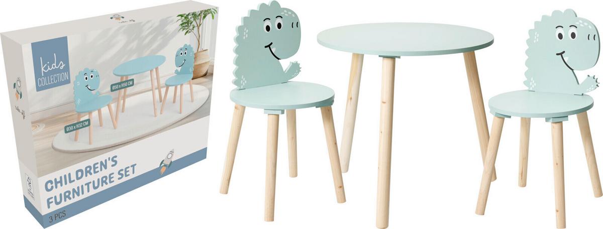 Kindertisch Dd1200080 - Türkis, Design, Holz (50/50/47cm)