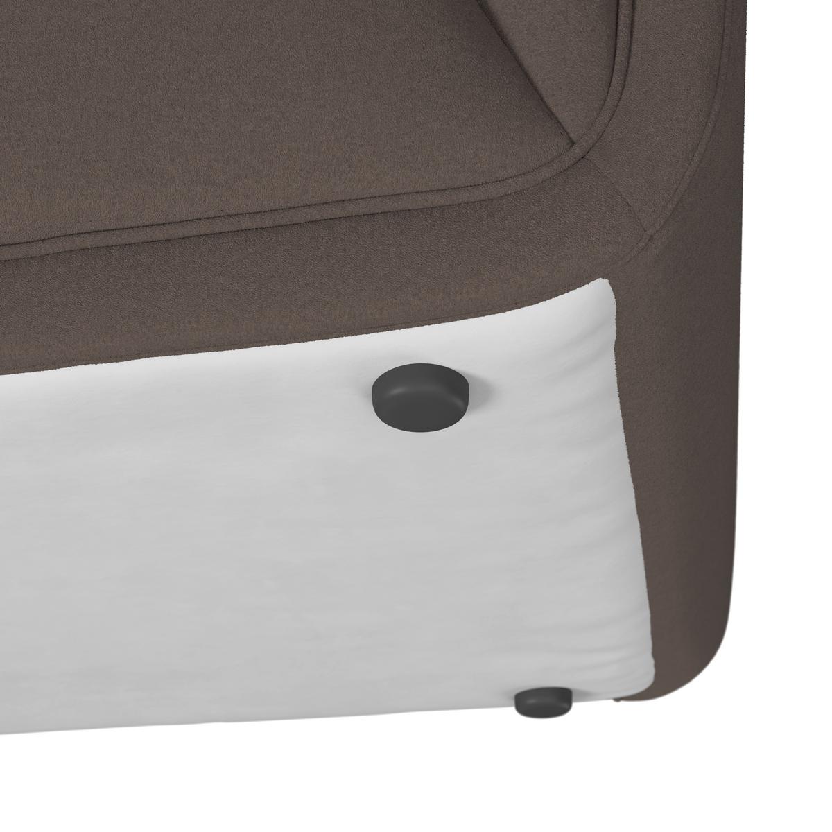 Pohovka HEVI, mokka samet, max. 360 kg - černá/přírodní barvy, Moderní, dřevo/textil (197/73/86cm) - Bessagi Home