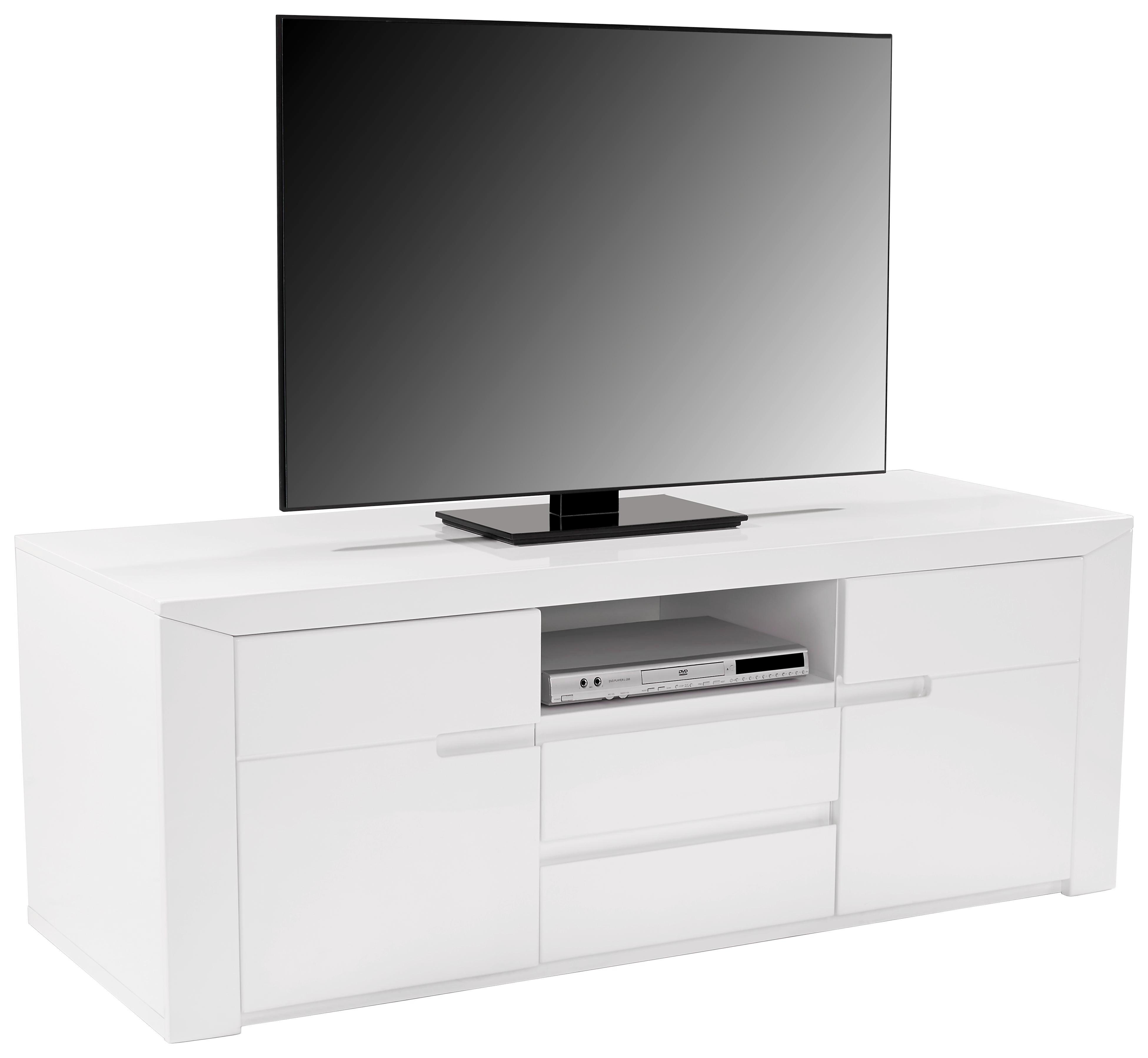 Tv - Elem Bree - Fehér, modern, Faalapú anyag (159,8/55,5/49,2cm)