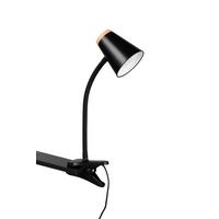 LED-KLEMMLEUCHTE Pongo Braun Schwarz B: 9,5 cm - Schwarz/Braun, Basics, Kunststoff/Metall (33/9,5/32cm)