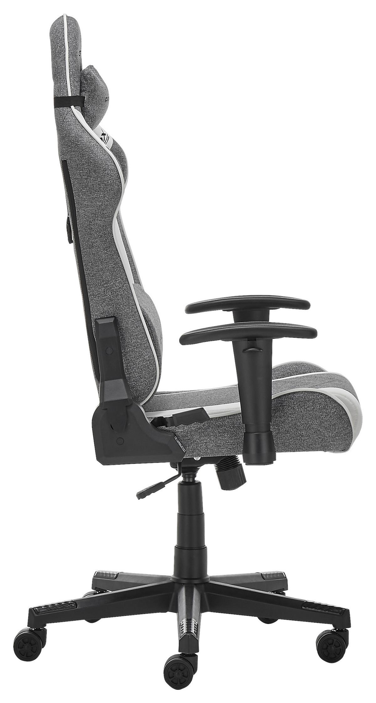 Herní židle PRINCE -EXKLUSIV- - šedá/bílá, Moderní, textil/plast (70/126/70cm) - Dxracer