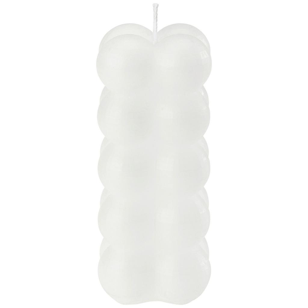 Stumpenkerze Rutlieb Weiß DxH: 5,5x12 cm