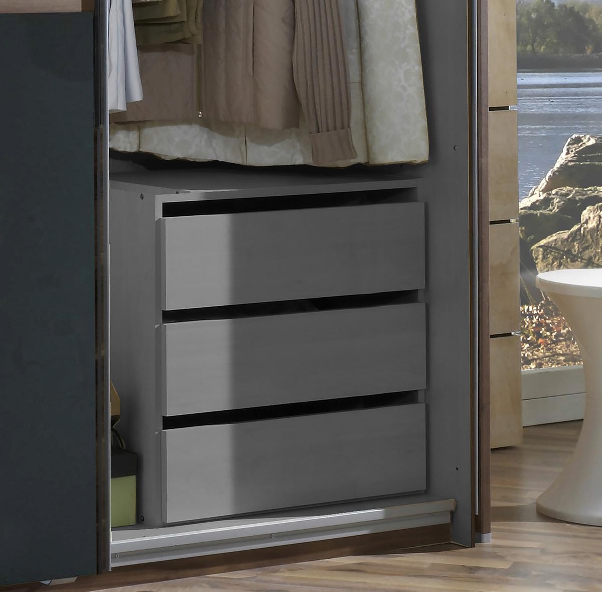 Schubkasteneinsatz Schubkasteneinsatz - Grau, MODERN, Holzwerkstoff (66/48/54cm) - MID.YOU