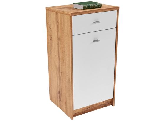 Komoda 4-you New Yuk02 - farby dubu/biela, Moderný, kompozitné drevo (50/85,4/34,6cm) Komoda 4-you New Yuk02 - farby dubu/biela, Moderný, kompozitné drevo (50/85,4/34,6cm)